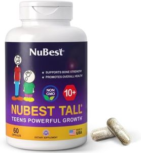 NuBest Tall 10+ - Advanced Bone Strength Formula - Supports Immunity, Healthy Development & Optimal Wellness - for Children (10+) & Teens Who Drink Milk Daily - 60 Capsules (1 Pack)