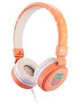 Planet Buddies Kids Headphones, On Ear Headphones for Kids, Volume Safe Foldable Wired Earphones for School, Travel, Phone, Kindle - Pink Owl