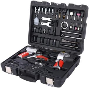 SLifet 44-Piece Air Tool Kit with Storage Case,3/8" Power Ratchet Tool Kit with Impact Wrench, Air Ratchet, Die Grinder, Air Hammer, Dual Air Chuck, Tire Gauge, Professional Air Tool Accessories Kit