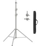 Heavy Duty Light Stand 9.2ft/2.8m, Sdfghj Stainless Steel Photography Light Stand 110'' Tripod Stand Spring Cushioned 1/4'' to 3/8'' Screw Adapter for Studio Softbox, Umbrella, Reflector, Strobe Light