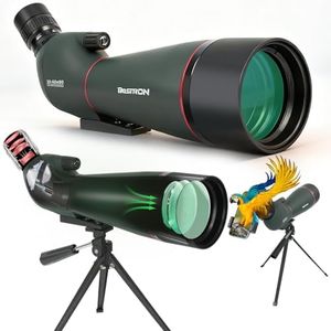 BOSTRON Spotting Scope with Tripod, Porro BAK4 Prism FMC Coated Optics, Waterproof Shockproof Spotter Scope for Bird Watching Hunting Target Shooting Wildlife Viewing (20-60x80mm)