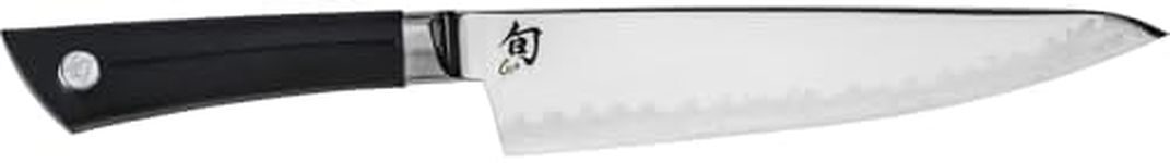 Shun Cutlery Sora Chef's Knife 8”, Gyuto-Style Kitchen Knife, Ideal for All-Around Food Preparation, Authentic, Handcrafted Japanese, Professional Chef Knife, Black