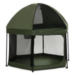 Jeep Hexagon Pop Up Play Yard with Removable Canopy | Ideal for Indoor and Outdoor Use, Olive Green