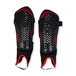 Mitre Unisex-Adult Aircell Carbon Shin Guards, Black/Red, L