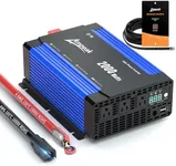 Ampeak 2000W Inverter with Anti-Spark Waterproof Cable Power Inverter Conversion Efficiency 89.37% Modified Sine Inverter 12V DC to 120V AC Built-in 40A*10pcs Fuse Car Inverter for Camper