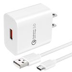 TPLTECH Quick Charge 3.0 Wall Charger Fast Charging for LG Aristo 2 M210 MS210 /2 Plus (X212), Aristo 3/3 +, Aristo 4 +, Aristo 5/LG X212tal Xpression Plus X Charger/Venture and with Micro USB Cable