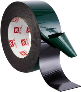 KESTKAS Ruban Adhésif Double Face Extra Fort Noir - Ruban Parfait pour Montage Durable et Adapté à l’industrie Automobile, Les Moulures, Les LED, L’étanchéité - 1mm D’épaisseur (1, Noir, 50mm)