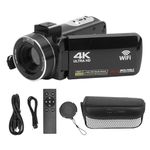 Stylebest Camcorder Camcorder 4K 56MP HD 18X Digital Zoom 3 Inch Rotation Touch Screen Wireless Digital Video Recorder with Remote Control for Travel Vlogging