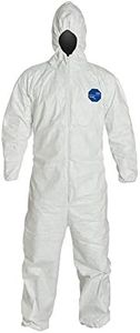 Tyvek Disposable Suit by Dupont with Elastic Wrists, Ankles and Hood (3XL) White