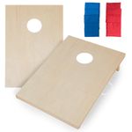 Triumph Sports 2x4 and 2x3 Solid Wood Premium Cornhole Sets - LED Options Available - 8 Bean Bag Toss Bags and Cornhole Boards Included