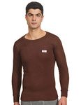 Rupa Thermocot Men's Plain Regular Fit Vest (Volcano R-N F-S-85_Brown