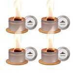 4 Pack Tabletop Portable Campfire Mini Fire Pit for S'Mores Maker, Portable Bonfire Birthday Christmas Set, Great for Picnics Party and Home Indoor Decoration