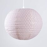 Tadpoles LSHL004 Round Chandelier Shade, Lace Pink, 14" Diameter