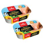 Banga Atlantic Salmon in oil 120g - Canned Food | Easy Open Pull Ring | Tinned Ready Meals | Latvian Origin Delicious food (Salmon in oil 120g - Banga, 2 Pack)