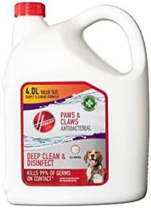 Hoover Paws & Claws Anti Bacterial, Disinfects & Deodorizes Pet Messes, Deep Cleans & Kills Germs, Carpet Cleaning Solution, 4 Litre