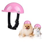 GUGELIVES Pet Dog Helmet Doggie Hardhat for Pets Chihuahua Motorcycles Bike Outdoor Protect Head Sunproof Rainproof Small Medium Large Puppy Helmets Supplies(M，Pink)