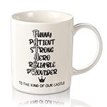 Boao Christmas Dad Coffee Mug Dad Birthday's Novelty Coffee Cup with Box and Card Father's Day Present Gifts from Child Daughter Son Kids for Christmas, Birthday(Funny Crown)