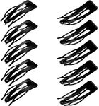 24 Pieces Double Grip Black Hair Clips Metal Snap Hair Clips Hair Barrettes for Hair Making, Salon Supplies