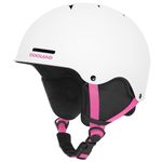 Odoland Ski Helmet Kids Snowboard Helmet, Shockproof and Windproof, Safety Snow Sports Helmet for Kids and Youth,White and Pink, S