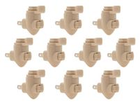 Creative Hobbies Plug in Night Light Module with Shade Mounting Clip, Ivory Plastic Nightlight Base, UL Listed, Great for Making Your Own Decorative Night Lights, Pack of 10 Sets