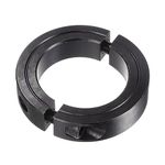 HARFINGTON Shaft Collar for 2" Rod 3" OD 11/16" Width Black Oxide Plating Double Split Axle Clamp-On Collar with Set Screw