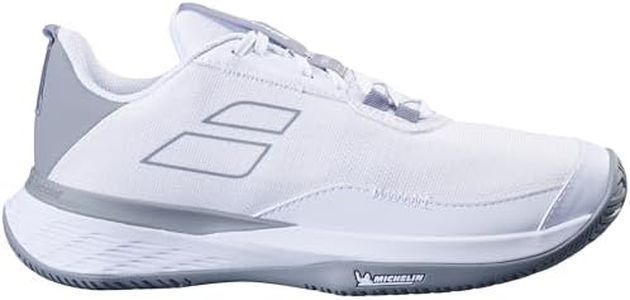 Babolat Women's SFX Evo All Court Tennis Shoes, White/Lunar Grey (Women's US Size 9)