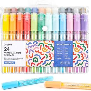 Grabe Medium 24-Piece Acrylic Chisel Tip Marking Pen Set In Macaron Colors