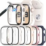 JDBLHM 6 Packs Case for Apple Watch Series 10 42mm with Tempered Glass Screen Protector,Protective Bumper and Slim Face Cover for iwatch Series 10 42 mm Accessories