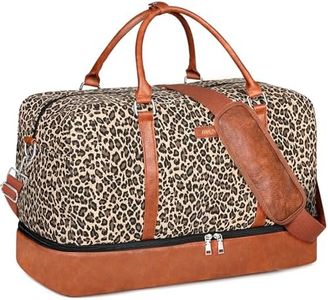 IBFUN Weekender Bags for Women, 21" Weekender Travel Bag, Travel Duffle Bag with Shoe Compartment Carry on Overnight Duffel Bag for Weekend Travel Business Trip