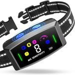AI Auto Dog Bark Collar, Bark Collar for Large Small Medium Dogs, Smart Anti Barking Training Collar with 8 Sensitivity & 6 Adjustable Mode, Rechargeable Automatic Stop Barking Collar