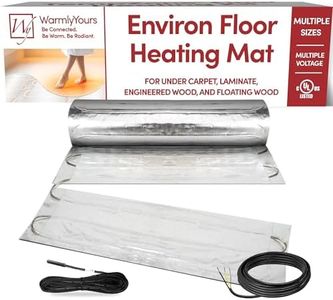 Electric Radiant Floor Heating for Carpet, Laminate and Floating Wood Floors - 120 sq.ft. Cut-and-Turn for Custom Fit – Ultra-Thin Heated Mat - WarmlyYours Environ 1.5 x 80 ft., 240V, 12 Watts/sq.ft.