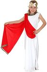 New Roman Greek Goddess. Children's fancy dress costume. Age 7-9 years. 130cm. Red/white dressing up outfit