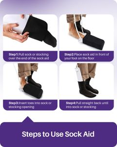 Kekoy Sock Aid – White Easy Pull-On Dressing Tool