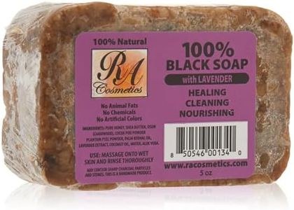 RA Cosmetics 100% Natural Black Soap with Lavender 5oz