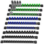 VORXEON 9PCS ABS Socket Organizer Holder Storage Rail 1/4 Inch x 48 Clips and 3/8 Inch x 45 Clips and 1/2 Inch x 36 Clips for Tool Box Drawer