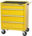 STANLEY STMT1-75063 4 Drawer Metal Workshop Trolley for Tool Storage, Yellow