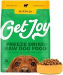 Get Joy Freeze Dried Raw Beef Dog Food, High Protein Grain Free Meal, Topper & Treat, Gut Health Support with Probiotics, Small to Large Breed, 32oz Bag