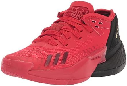 adidas Kids' Donovan Mitchell Issue 4 Basketball Shoe, Vivid Red/Black/Team Victory Red, 6 Big Kid