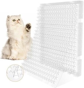 OCEANPAX Scat Mat for Cats 16 x 13 Inch, 10 Pack Cat Deterrent Mat Outdoor Indoor, Cat Spikes with 50 Stickers