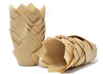 200 Standard Size Caramel Tulip Muffin Wraps Cases