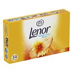 34 Lenor Tumble Dryer Sheets Laundry Fragrance Freshener Softener - Summer Breeze