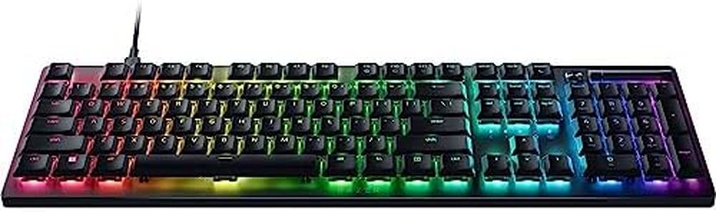 Razer DeathStalker V2 Gaming Keyboard: Low-Profile Linear Red Optical Switches - Ultra-Durable Coated Keycaps - Multi-functional media button and media roller - Chroma RGB-Black-RZ03-04500100-R3M1