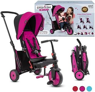 Smartrike- STR3 Plusieurs Étapes 6 en 1 Tricycle Pliable Enfant avec Certification Poussette pour 1,2,3 Ans, 5021233, Rose