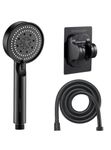 BINSBARRY Handheld Shower Head For Bathroom, High-Pressure Water Flow,5 IN 1 Multi-Functional Shower Head,5 Different Spray Modes Handheld Shower For Bathroom (1.5Mtr Hose Pipe And Shower Stand)