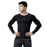 MuscleBlaze Full Sleeve Compression T-Shirts for Men (Midnight Black)