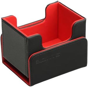 SANZIE Card Deck Box for MTG Commander Deck Box fits 190+ Single Sleeved Trading Cards PTCG TCG Deck Box for Magic Game Cards (Black&Red)