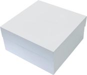 FALGUN White Cake Boxes - 12 Inch square with lid (Pack of 10)