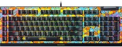 Razer BlackWidow V4 X Pokémon Edition - Mechanical Gaming Keyboard - Chroma RGB - Green Clicky Switches - 6 Dedicated Macro Keys - Doubleshot ABS Keycaps - QWERTY US-Layout | Pokémon Kanto