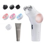 TheraFace PRO Microcurrent Facial Device - 8-in-1 Compact Face Massager, Facial Kit & Face Sculpting Tool with LED Light Therapy for Skin Tightening, Anti Wrinkle, Anti Aging & Skin Care (White)