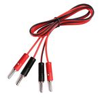 e4u Quality Standard 4mm Banana Plug To Banana Plug Red Black Test Probes Pair - 0.5 MTR